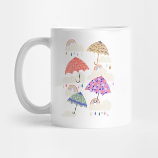 Spring Rain on Pink Mug